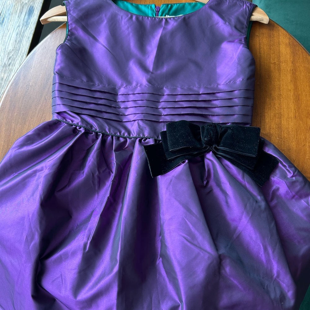 American Girl Purple Dress with Velvet Bow